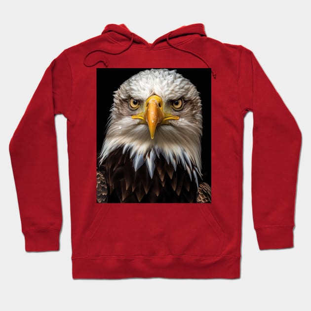 Oil Paint Hyperrealism: Majestic Bald Eagle at the Zoo Hoodie by ABART BY ALEXST 